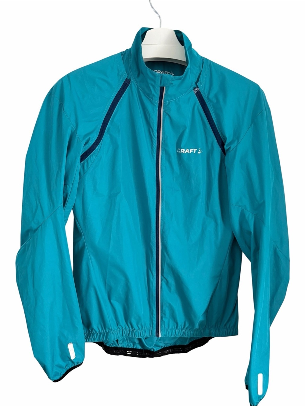 CRAFT Turquoise X-Over Convert Cycling Wind Jacket Removable Sleeves m